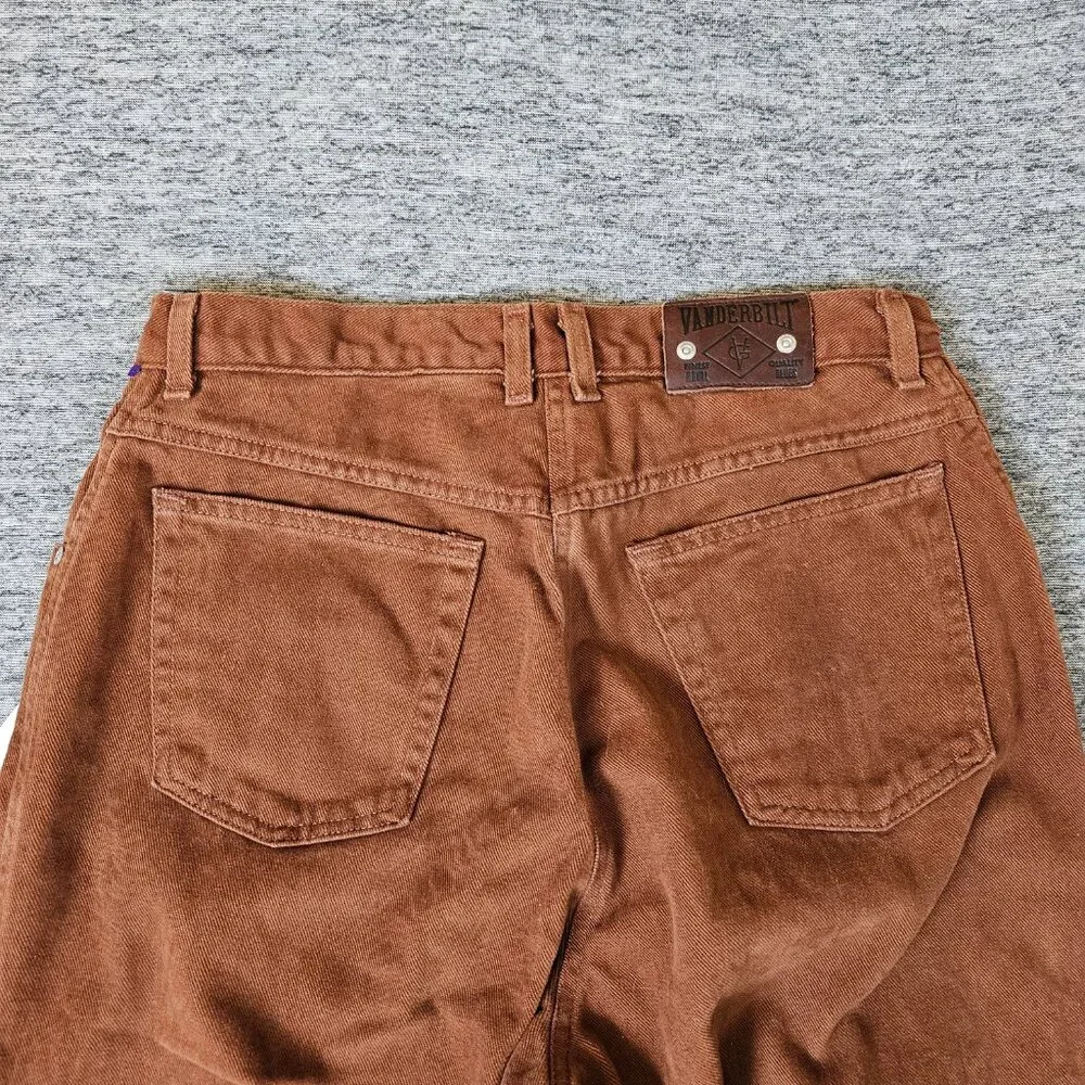 Vintage 90s Womens Gloria Vanderbilt 1991 Cotton Jeans Brown Sz 16 NWT Y2K RARE - Picture 5 of 12